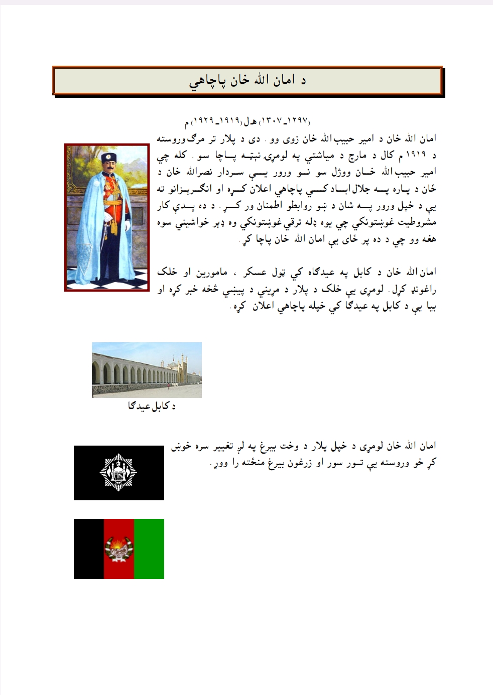 امان الله خان پاچاهي