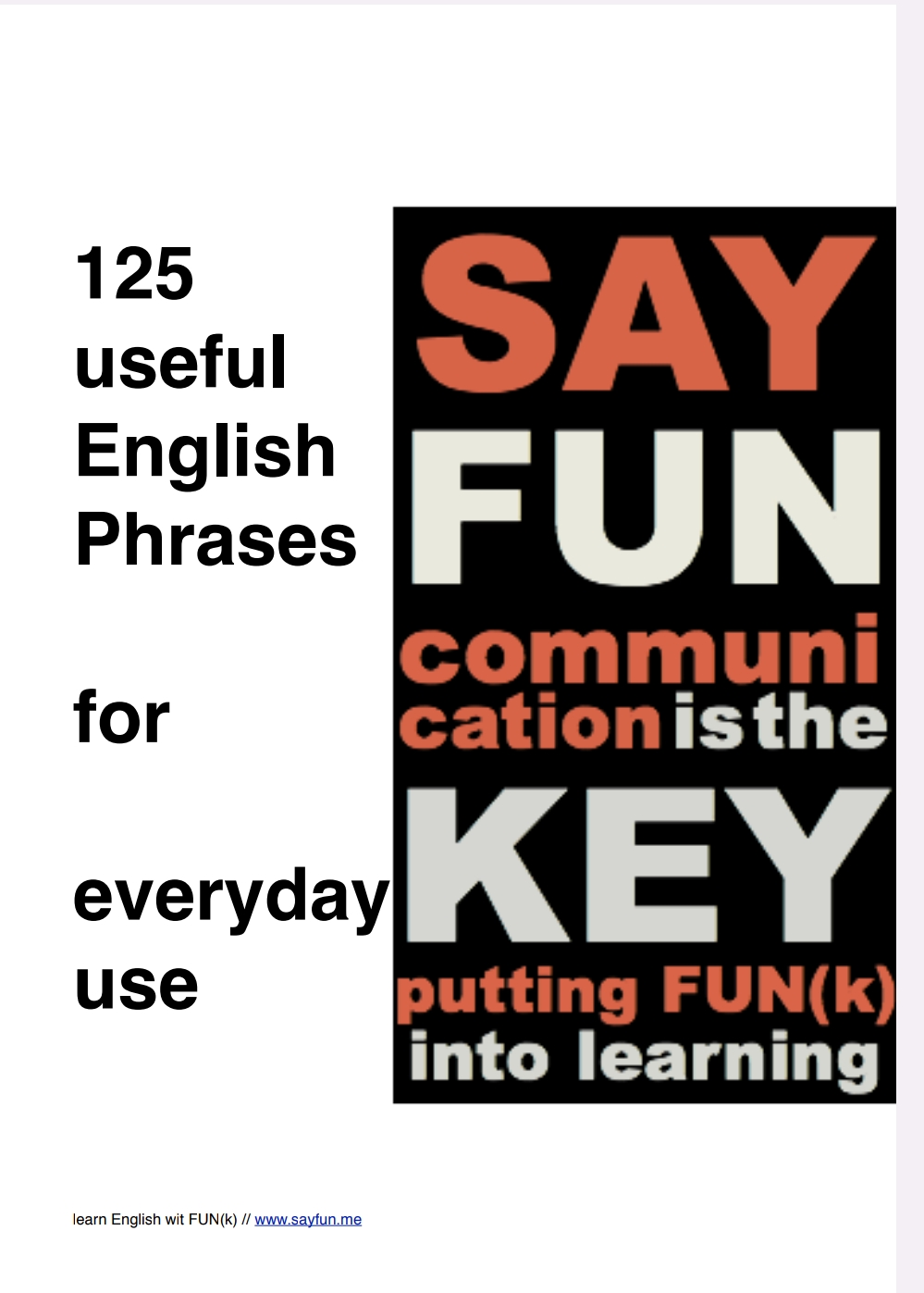 125 Useful English Phrases for everyday use