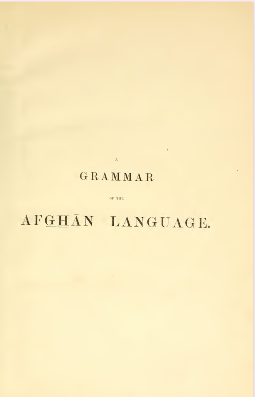 Afghan Language