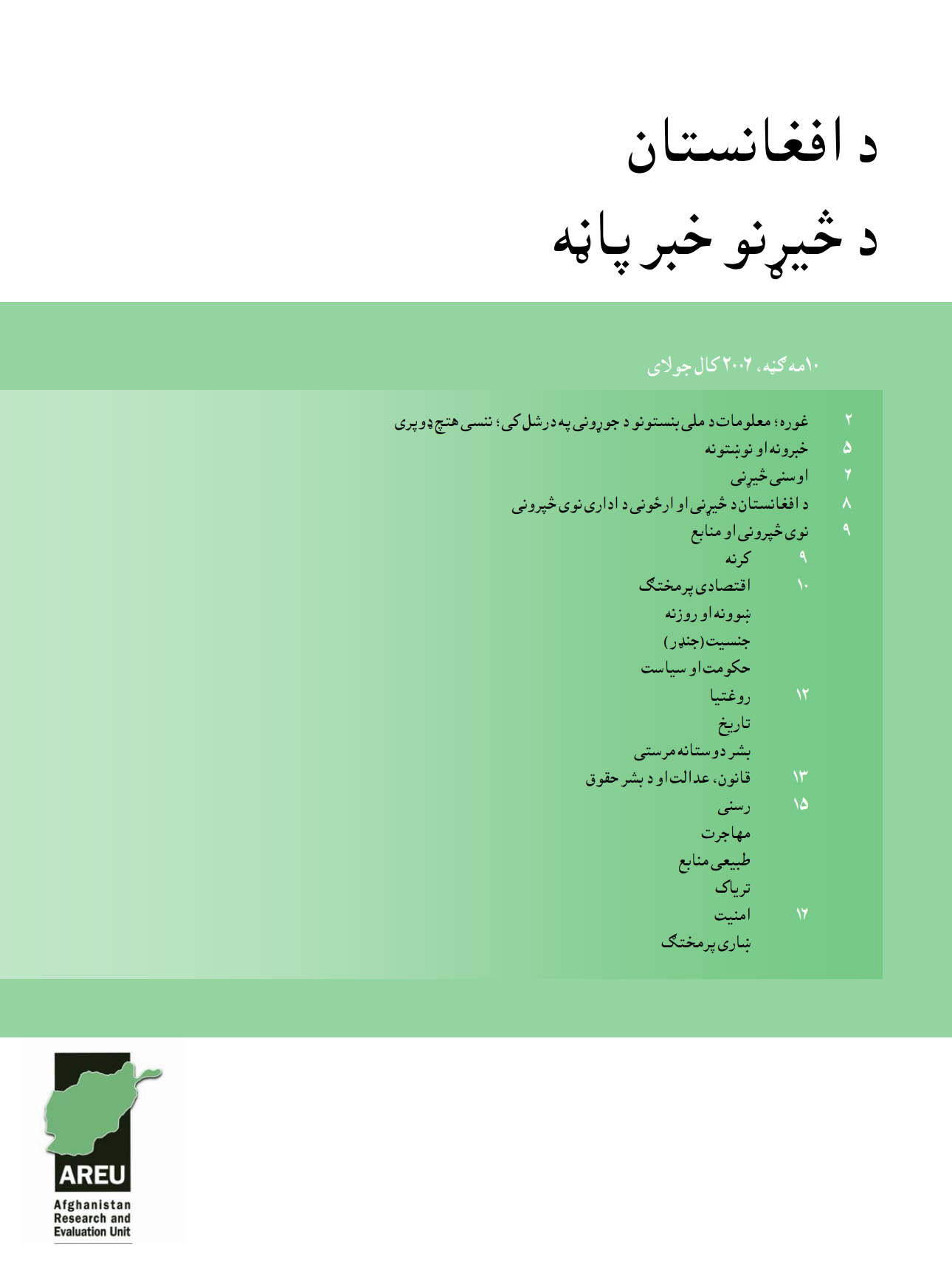 د افغانستان د څيړنو خپرونه