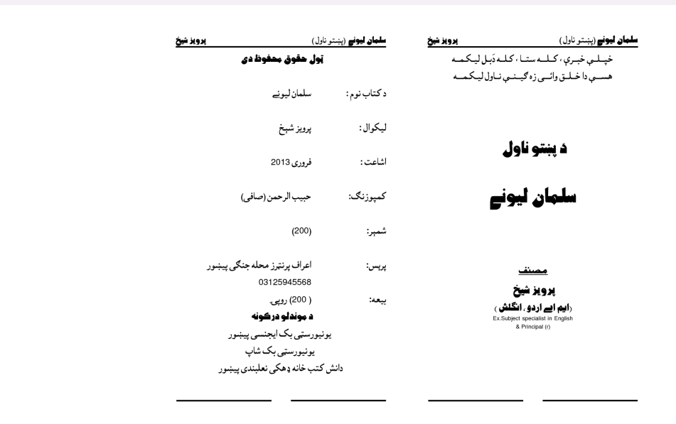 سلمان لېونى ناول
